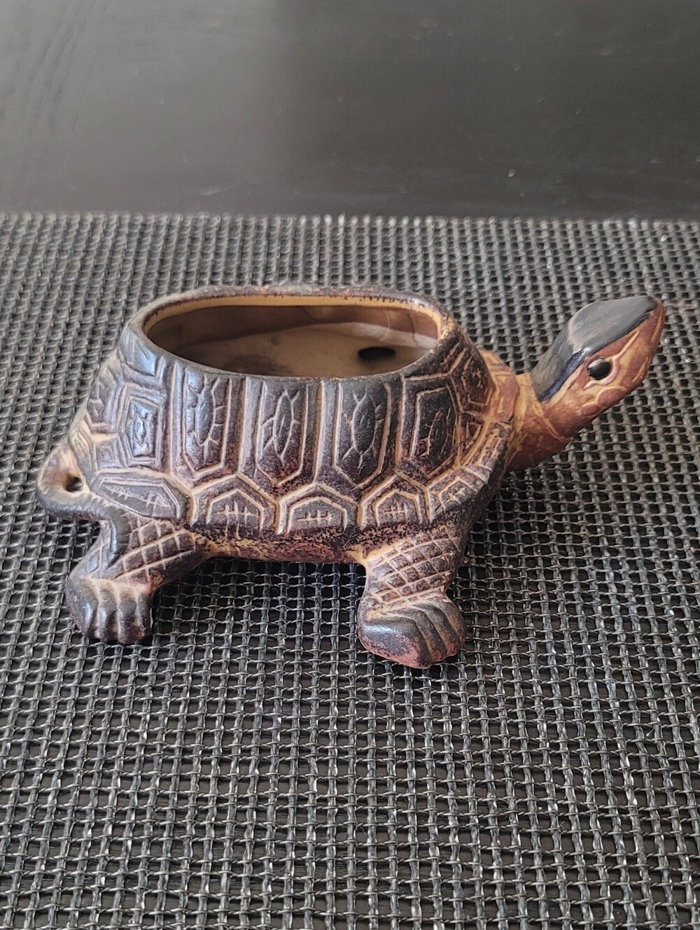 Kitschy Ceramic Turtle Planter